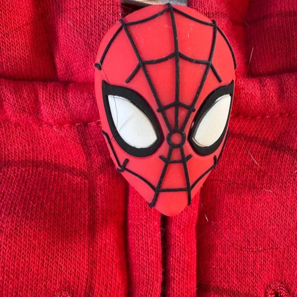 Marvel Spider-Man Boys Red‎ and Black Mask Hoodie Size 6/7